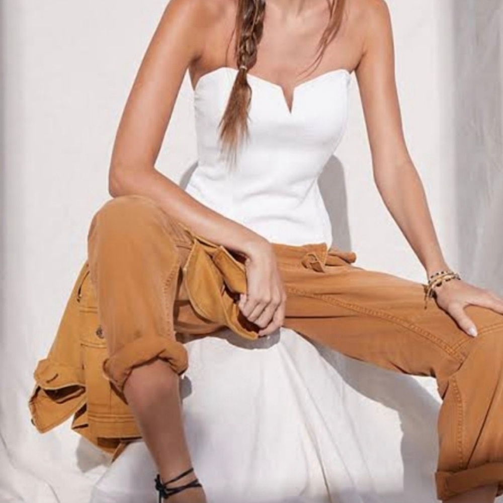 Anthropologie | Porridge | Bustier Tube Top | Ivory | Size Large